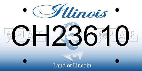 CH23610 Illinois License Plate