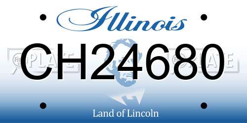 CH24680 Illinois License Plate