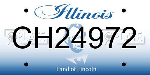 CH24972 Illinois License Plate