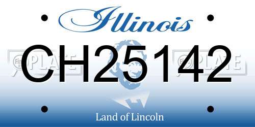 CH25142 Illinois License Plate