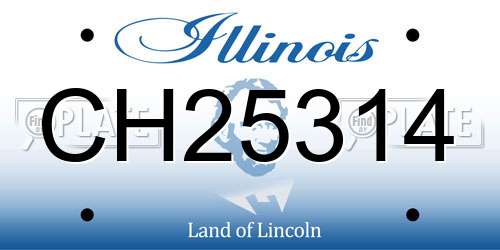 CH25314 Illinois License Plate