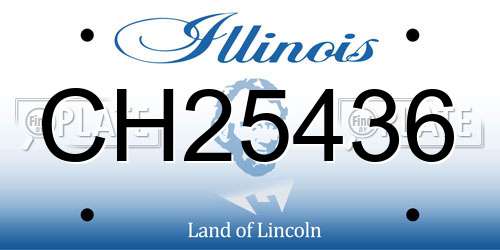 CH25436 Illinois License Plate