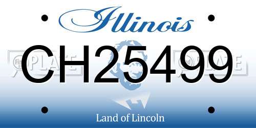 CH25499 Illinois License Plate