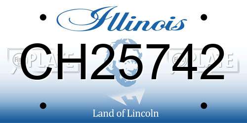 CH25742 Illinois License Plate