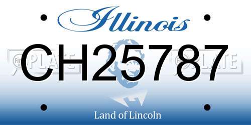 CH25787 Illinois License Plate