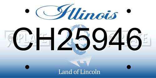 CH25946 Illinois License Plate