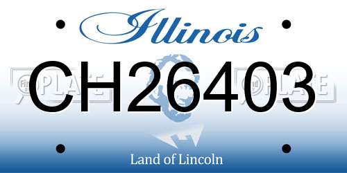 CH26403 Illinois License Plate