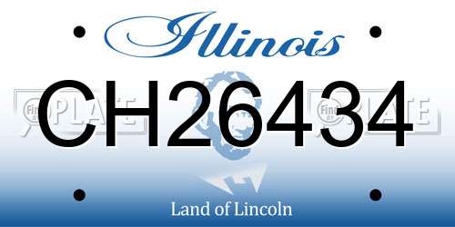 CH26434 Illinois License Plate