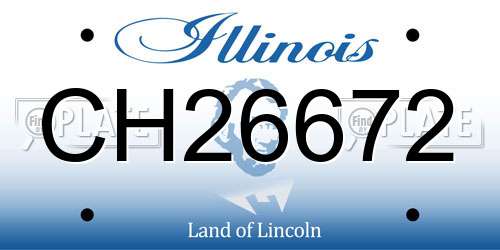 CH26672 Illinois License Plate