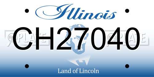 CH27040 Illinois License Plate