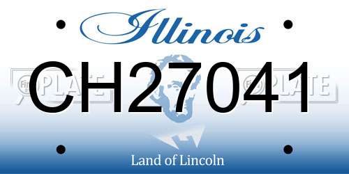 CH27041 Illinois License Plate