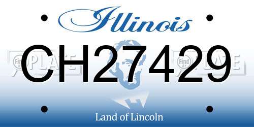 CH27429 Illinois License Plate
