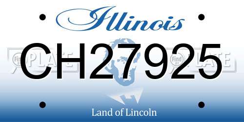 CH27925 Illinois License Plate
