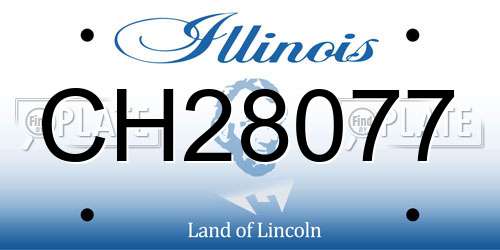CH28077 Illinois License Plate