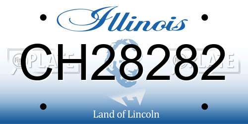 CH28282 Illinois License Plate