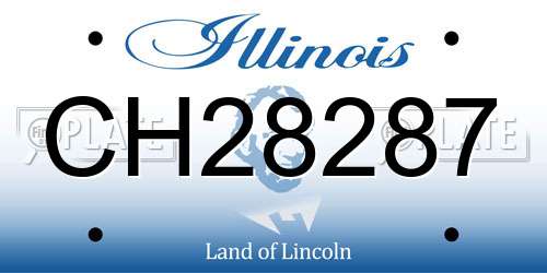 CH28287 Illinois License Plate