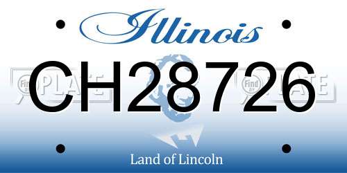 CH28726 Illinois License Plate