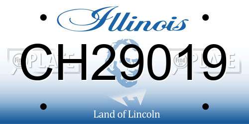 CH29019 Illinois License Plate