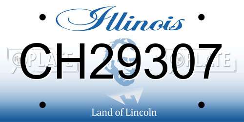 CH29307 Illinois License Plate