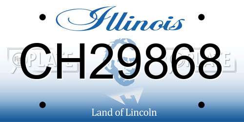 CH29868 Illinois License Plate