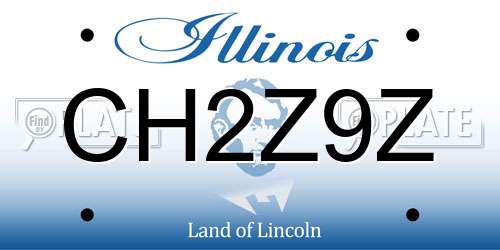 CH2Z9Z Illinois License Plate
