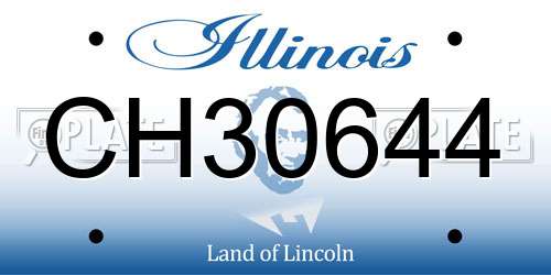CH30644 Illinois License Plate