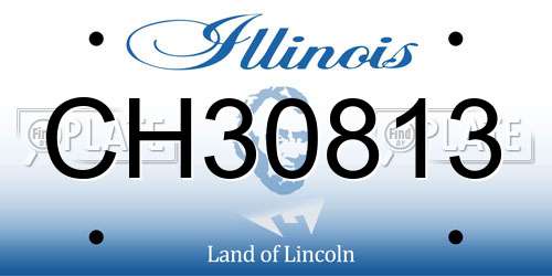 CH30813 Illinois License Plate