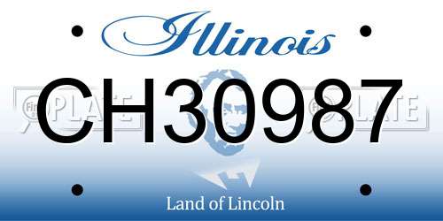 CH30987 Illinois License Plate
