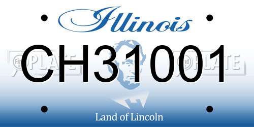 CH31001 Illinois License Plate