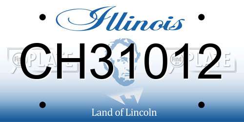 CH31012 Illinois License Plate