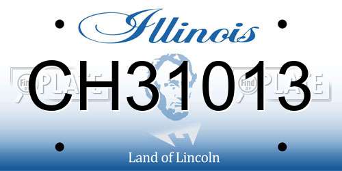 CH31013 Illinois License Plate