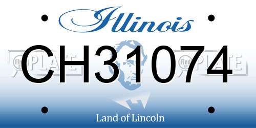 CH31074 Illinois License Plate