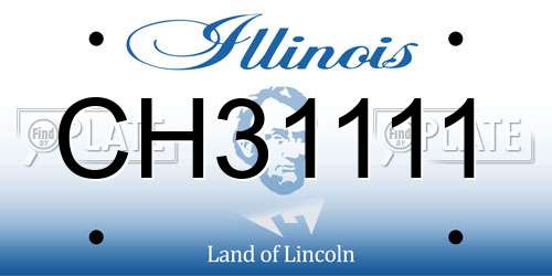 CH31111 Illinois License Plate