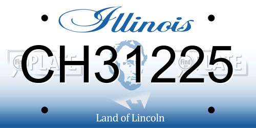 CH31225 Illinois License Plate