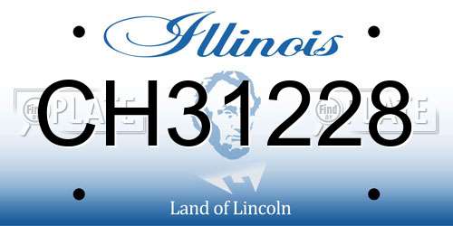 CH31228 Illinois License Plate