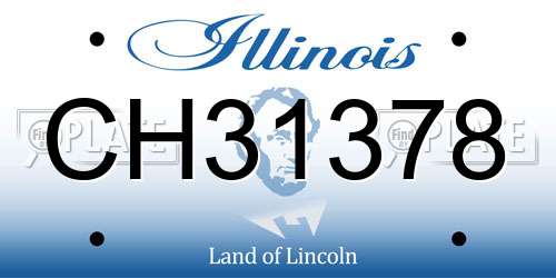 CH31378 Illinois License Plate
