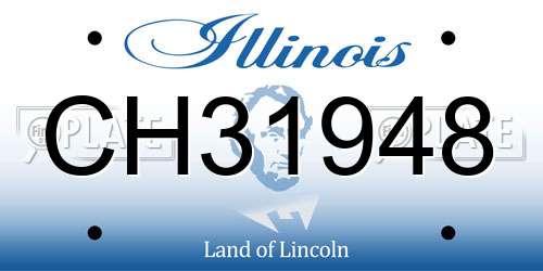CH31948 Illinois License Plate