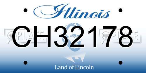 CH32178 Illinois License Plate