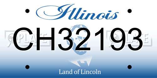 CH32193 Illinois License Plate