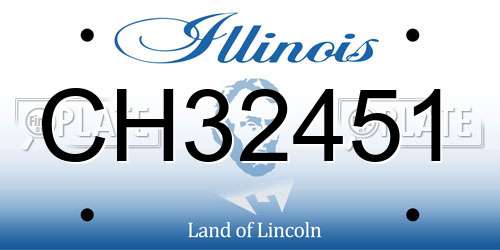CH32451 Illinois License Plate
