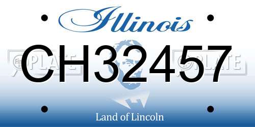 CH32457 Illinois License Plate