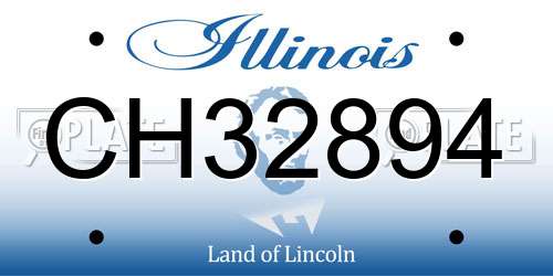 CH32894 Illinois License Plate
