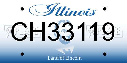 CH33119 Illinois License Plate