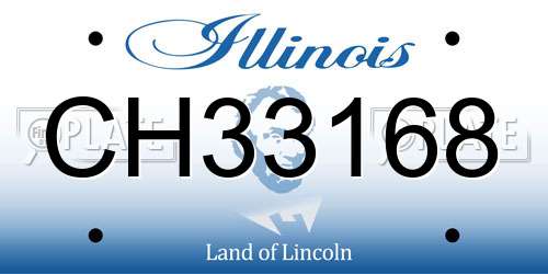 CH33168 Illinois License Plate