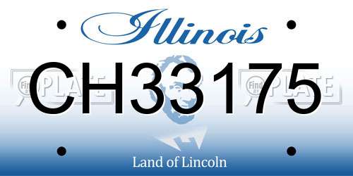 CH33175 Illinois License Plate