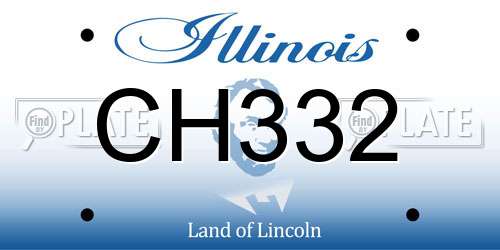 CH332 Illinois License Plate