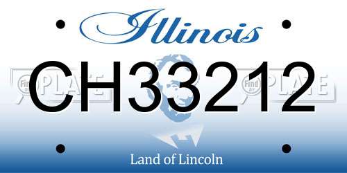 CH33212 Illinois License Plate