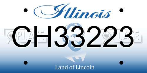 CH33223 Illinois License Plate