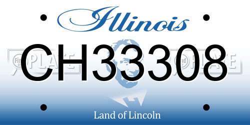 CH33308 Illinois License Plate