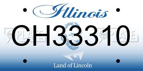 CH33310 Illinois License Plate